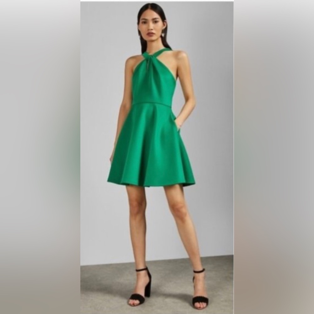 Ted Baker- Twist neck Mini Halter Dress